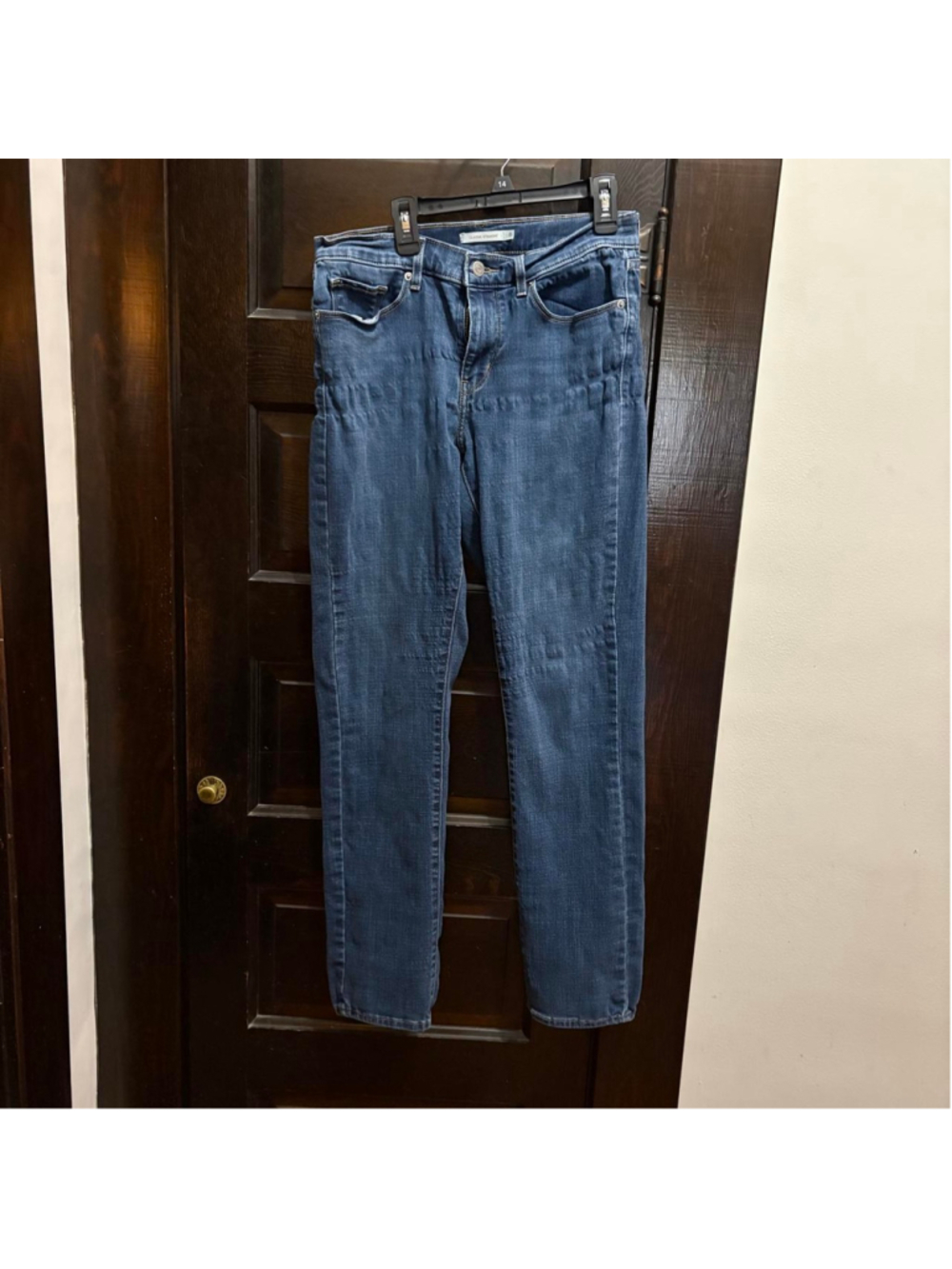 (90) Levi's classic straight blue jeans size 8 #denim #straight